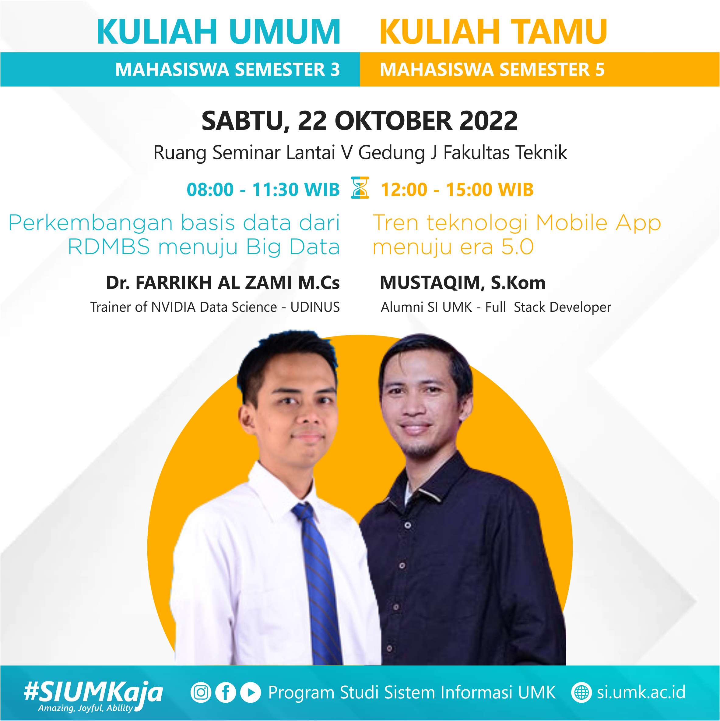Kuliah Perdana, Kuliah Umum dan Kuliah Tamu Semester Gasal 2022/2023